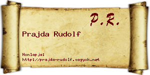 Prajda Rudolf névjegykártya
